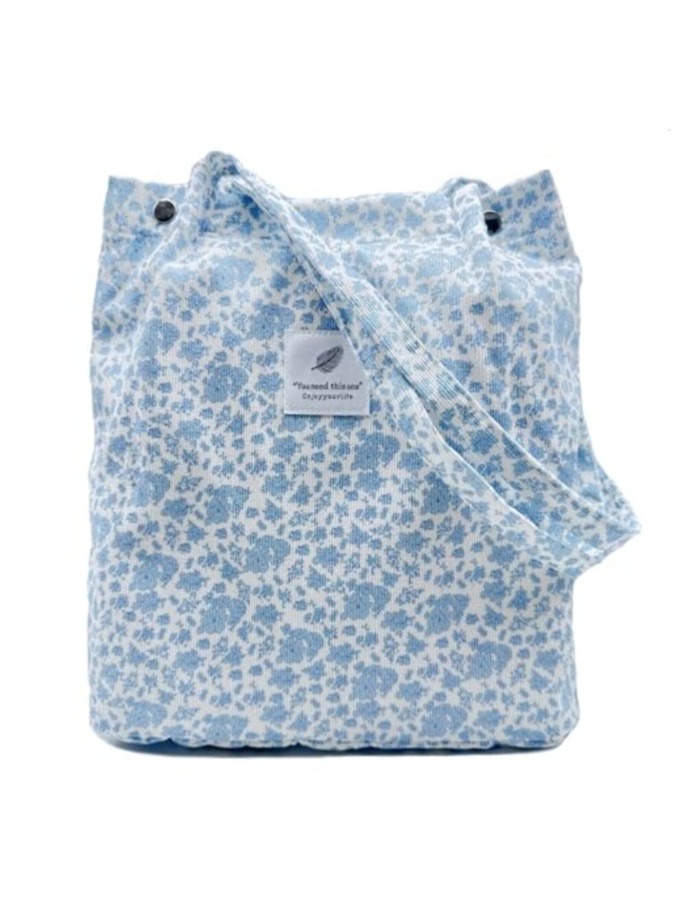 Corduroy Tote Bag for Women Shoulder Bag Bucket Handbag Big Capacity Work